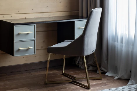 30C-1185 GRE Стул велюр серый на метал.основании 55*62*94см Garda Decor