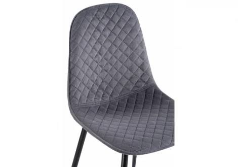 Обеденный стул на металлокаркасе Woodville Capri gray / black 11946
