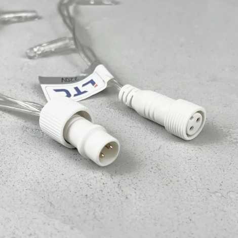 Гирлянда Нить с колпачком 10м зеленая 220В, 100 LED, провод прозрачный ПВХ, IP65 Laitcom PST100CAP-10-2G