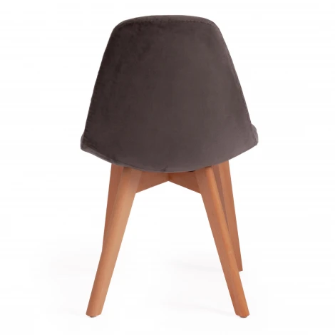 Стул CINDY SOFT (mod. C1021F1) серый (HLR 24)/натуральный (вельвет/дерево)