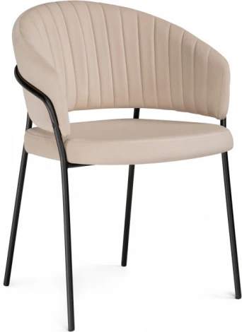 Стул на металлокаркасе Лео (Лео бежевый brandy light 2 / черный) Woodville арт.592481