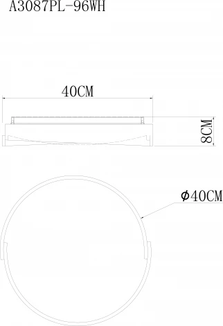 Потолочный светильник круглый Arte Lamp A3087PL-96WH (LED, 220V, круглые)