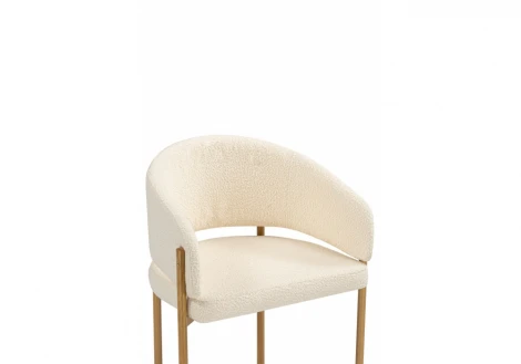 Стул на металлокаркасе Janin white / wooden metal 15931