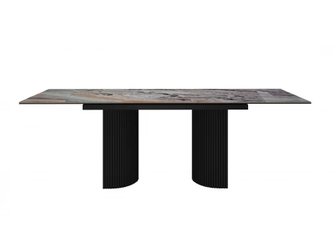 Стол DikLine EKD160, Керамика Venetian Brown Light глянец (К4), опоры черные (2 уп.) 00-00082825