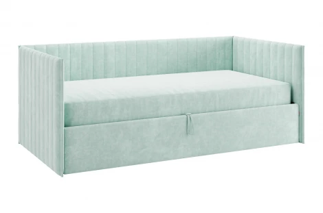 Кровать с подъемным механизмом Твикс (Софа) 90х200 см Mebelson (ДСП,Велюр/Зеленый) арт.170618,2764