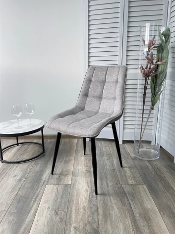 Стул CHIC 1983-07 серый/ RU-07 серая сталь/ черный каркас