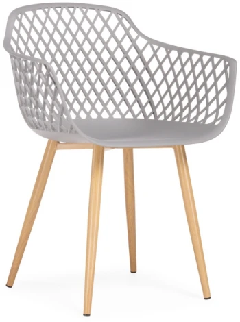 Пластиковый стул Woodville Rikon gray / wood 15557