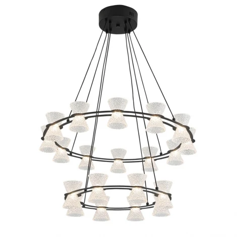 Люстра подвесная Lumion Vinora 8341/70L черный/прозрачный металл/акрил LED 70W 3000K 220V VINORA