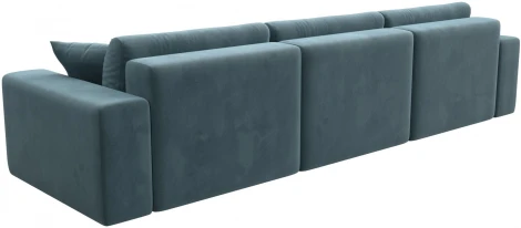 Диван прямой Лига-036 НПБ Классик Лонг (Бирюзовый/Велюр) Лига Диванов арт.121323