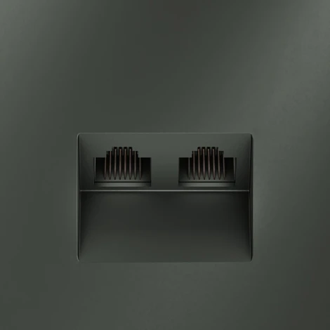 Розетка двойная Ethernet RJ-45 (титан) Voltum S70 VLS060206