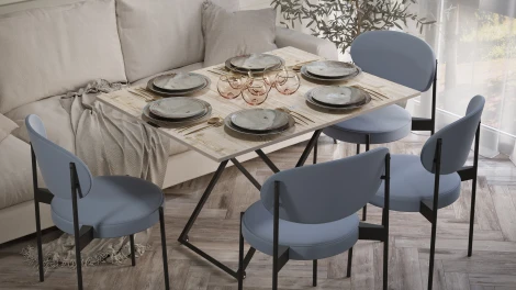 Стол универсальный трансформируемый Калифорния АНДРЭ Loft ЛДСП винтаж/черный 5900681109