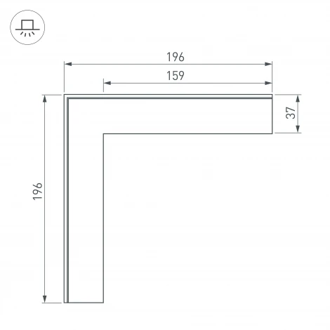 Угол SL-LINIA32-FANTOM внешний (Металл) 030096 Arlight