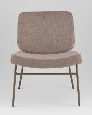 Кресло Stool Group Эбигейл велюр бежевый, каркас бежево-серый УТ000041982