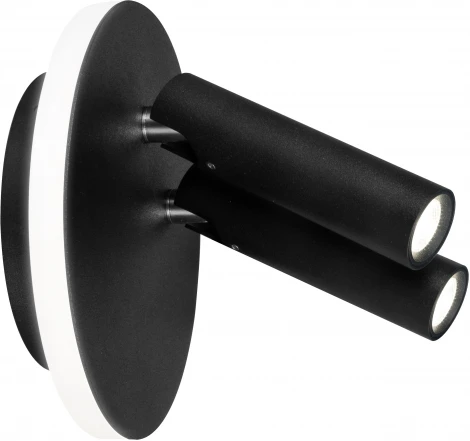 Спот настенный с подсветкой 20019 20019 20019SMA/02 LED 5Wx2+3W 4200K черный матовый