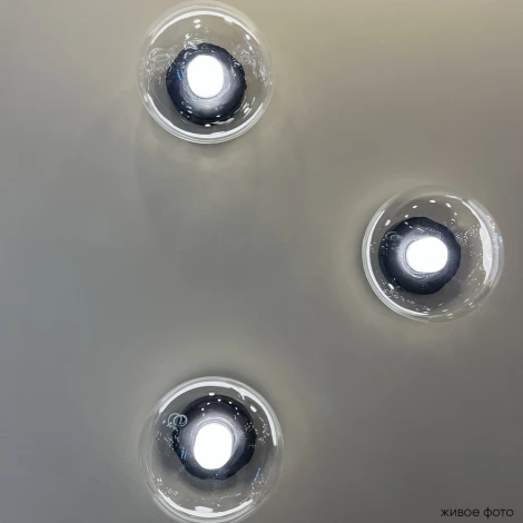 Настенный светильник Crystal Lux BOSQUE AP1 BLACK/TRANSPARENT (LED, 220V)