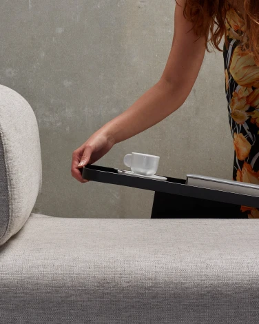 Диван La Forma (ex Julia Grup) Compo (Бежевый/ Металл,Пена,ДСП,Сталь,Дерево,Акрил,Сосна,МДФ)