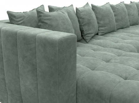 Диван П-образный Лига-052 НПБ Лонг Лига Диванов (Велюр) арт.128854