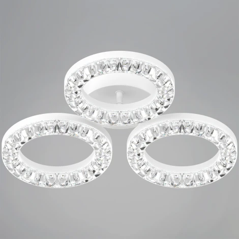 Потолочная люстра светодиодная на штанге с пультом регулировкой цветовой температуры, яркости и ночным режимом Reluce 09847-0.3-03A WH