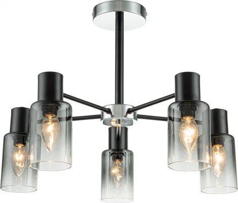 Потолочная люстра на штанге Diversity Escada 2120/5P E14*40W Black (220V)