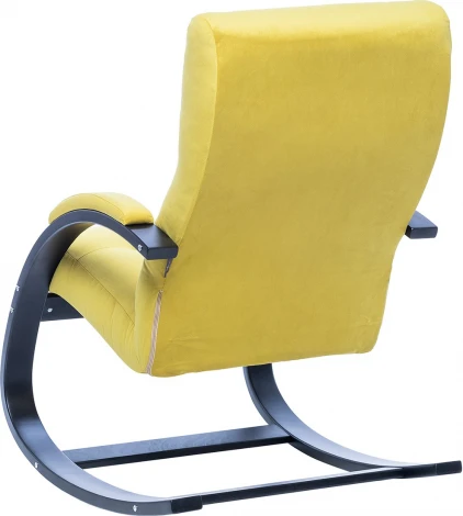 Кресло-качалка Leset Милано (Фанера,Березовый шпон,Металл,Велюр/Желтый) арт.2500000066887