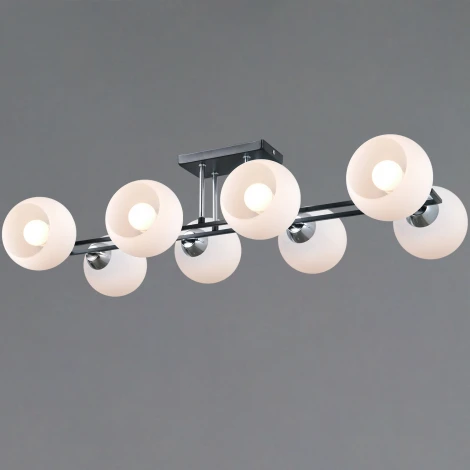 Потолочная люстра на штанге ILLUMICO IL0791-8CSQ-25 BK CR TRENTO (220V)