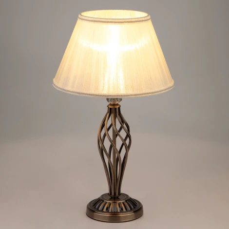 Интерьерная настольная лампа Eurosvet 01002-01003 01002/1 античная бронза (220V, выключатель)