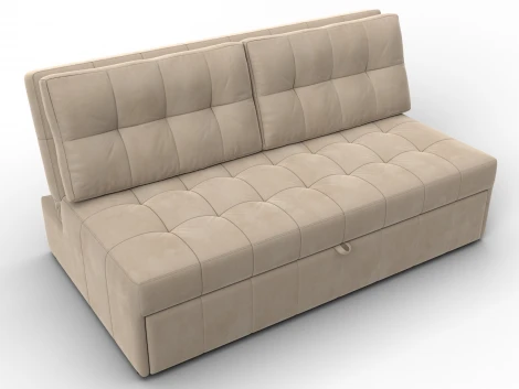 Диван прямой Лига-107 (160) (ЛДСП,Брус,Фанера,Велюр/Бежевый) Лига Диванов 134917