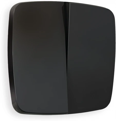 Лицевая панель Ambrella Volt OMEGA (Черный матовый) для 2-клавишных выключателей QUANT OP8030