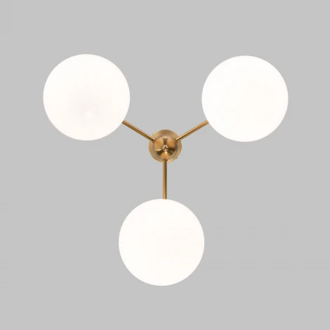 Потолочная люстра на штанге Eurosvet Marbella 60147/3 латунь (220V, шар)