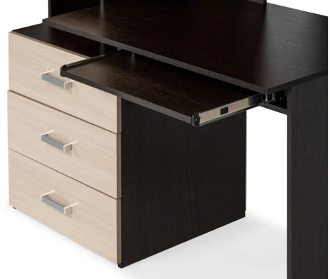 Стол компьютерный Woodville Джаз-17 правый венге / дуб молочный 318947