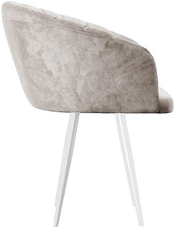 Стул DikLine 442 поворотный, M02 бежевый, ножки белые арт.00-00073883