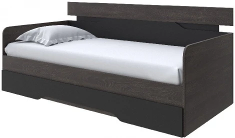 Без бренда Кровать-Софа Milton (ЛДСП Дуб Кантербери/Черный) 80x200