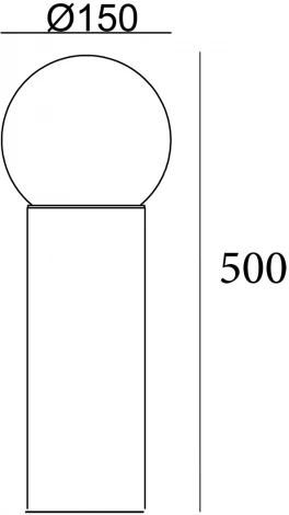 Уличный наземный светильник Escada 30001 30001G/01 E27*20W IP44 Dark grey (220V, шар)