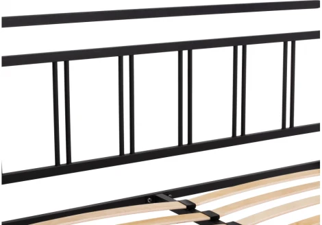 Двуспальная кровать Woodville Рейк 160х200 черная 403027