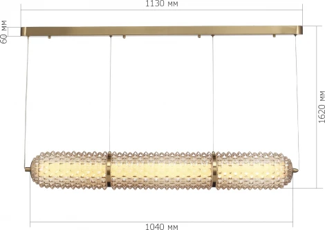 Подвесной светильник ST Luce Saguaro SL6144.313.01 латунь/Шампань LED 1*37W 4000K (220V, на тросе)