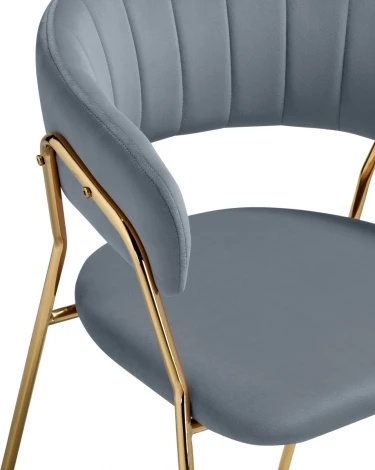 Стул на металлокаркасе Kamelia 1 (Kamelia 1 white fabric / gold) Woodville арт.15756