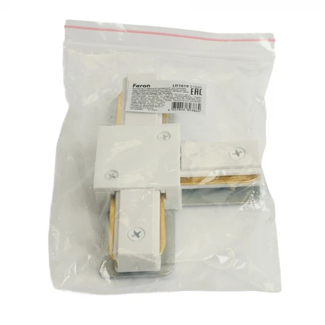 Коннектор Т-образный однофазный для шинопровода белый Feron LD1019 51895