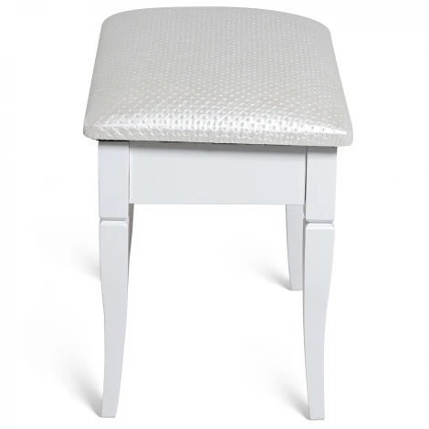 Банкетка Ретро М с ящиком белый, ткань экокожа белый Mebelik 009370