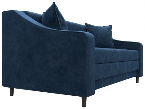 Диван прямой Лига-071 (ЛДСП,Брус,Фанера/Дерево/Велюр/Синий) Лига Диванов 129781