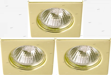 Встраиваемый точечный светильник Arte Lamp Quadratisch A2210PL-3GO