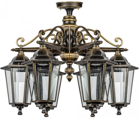 Потолочный светильник уличный Oasis Light PETERSBURG S 79870SA/6/02 Gb (220V, фонарь, IP44)