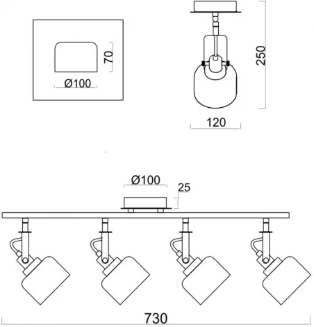 Спот Freya Evette FR5042CW-04B
