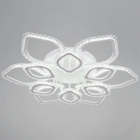 Потолочная люстра светодиодная на штанге с пультом с регулировкой цветовой температуры, яркости и ночным режимом Reluce 56890-0.3-6+6A WH