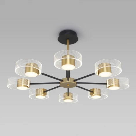 Потолочная люстра Eurosvet Jet 90244/8 черный / золото