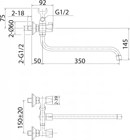 Смеситель Milardo Tring TRISB02M10 универсальный