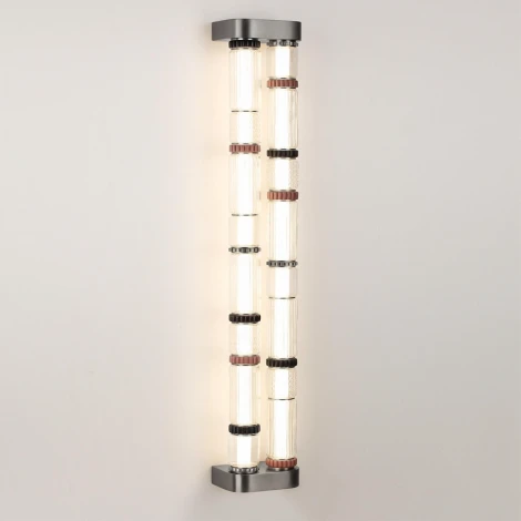 Настенный светильник Odeon Light Collier 5456/60WL темный сатин.никель/терракот/черный LED 60W 4000K