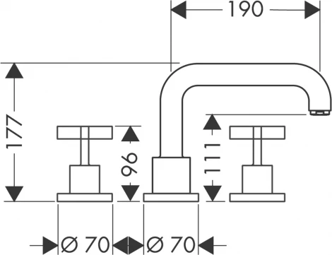 Смеситель Axor Citterio 39436000 на борт ванны