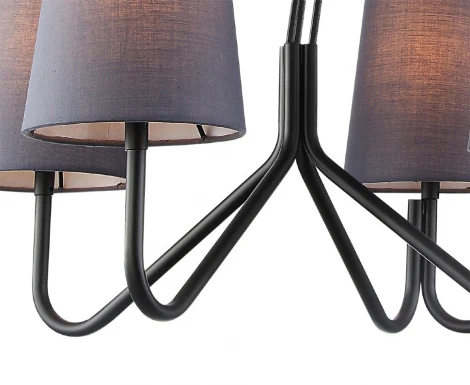 Подвесная люстра Lumien Hall Либера 4007/6P-BK-GR-BL