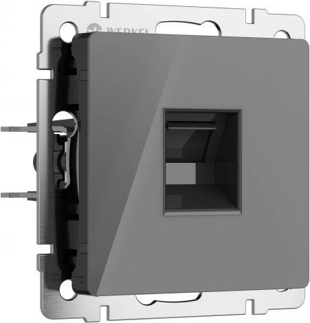 Розетка Ethernet RJ-45 (графит акрил) Werkel W1181044 (a064095)