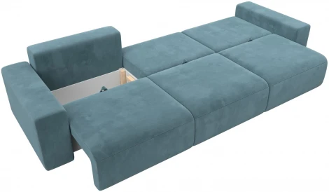 Диван прямой Лига-036 НПБ Классик Лонг (Бирюзовый/Велюр) Лига Диванов арт.121323